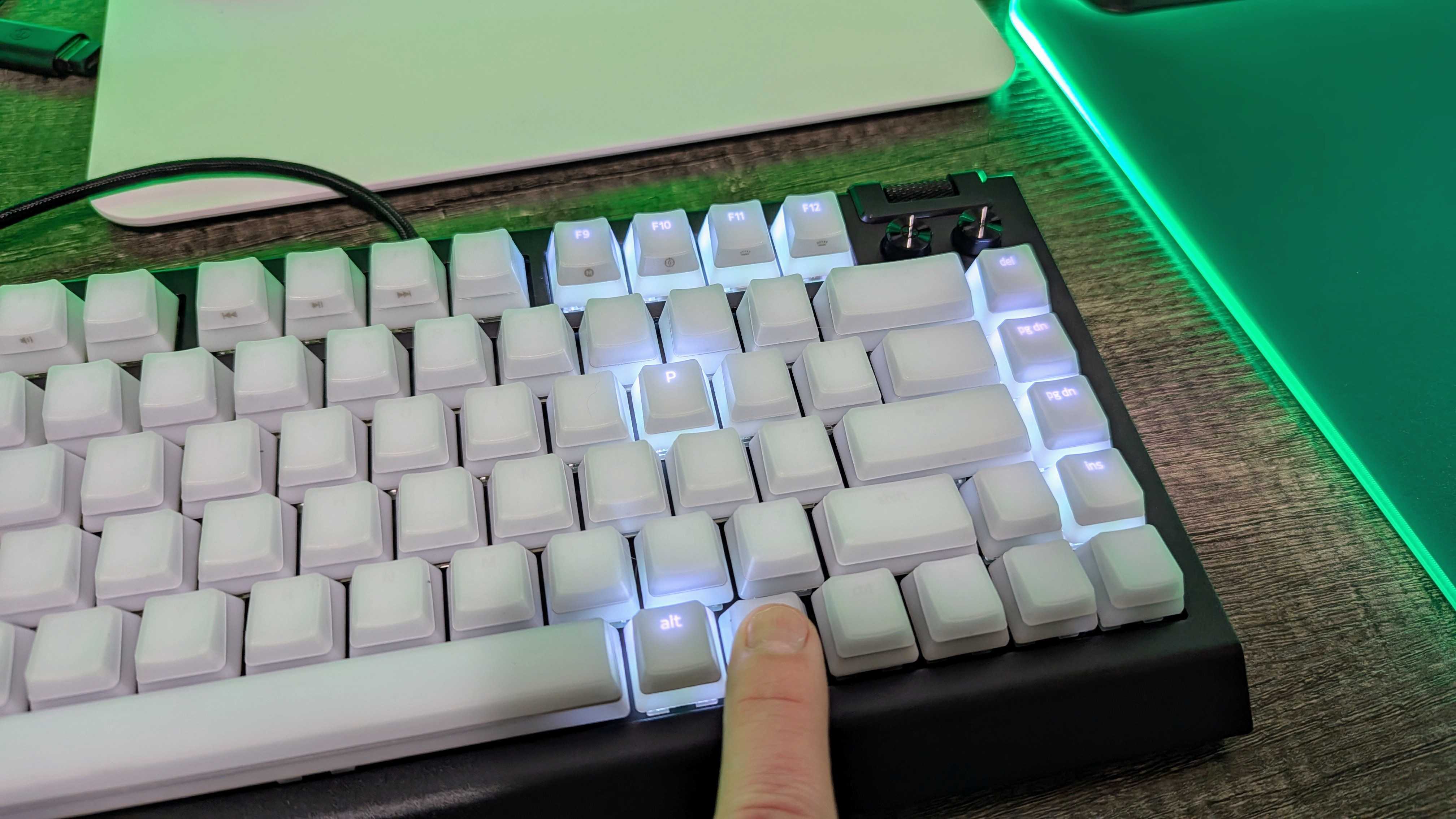 Image of the Razer BlackWidow V4 75% Barebones gaming keyboard.