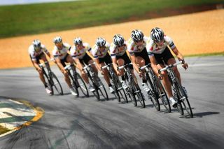 HTC-Highroad compete in the team time trial at Road Atlanta during the 2008 Tour de Georgia.
