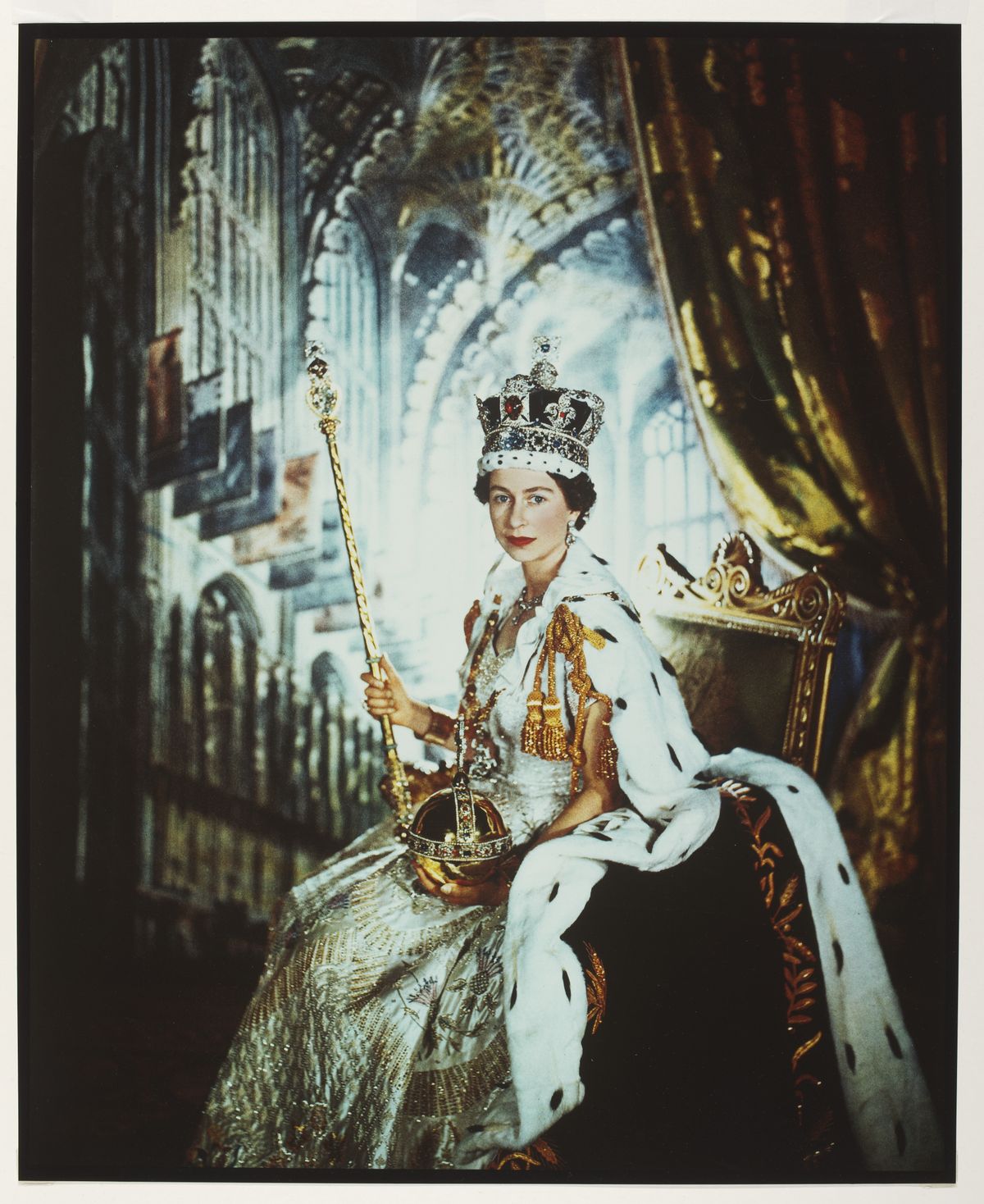 Cecil Beaton's portrait of Queen Elizabeth II, Coronation Day, 1953 &copy; Victoria and Albert Museum