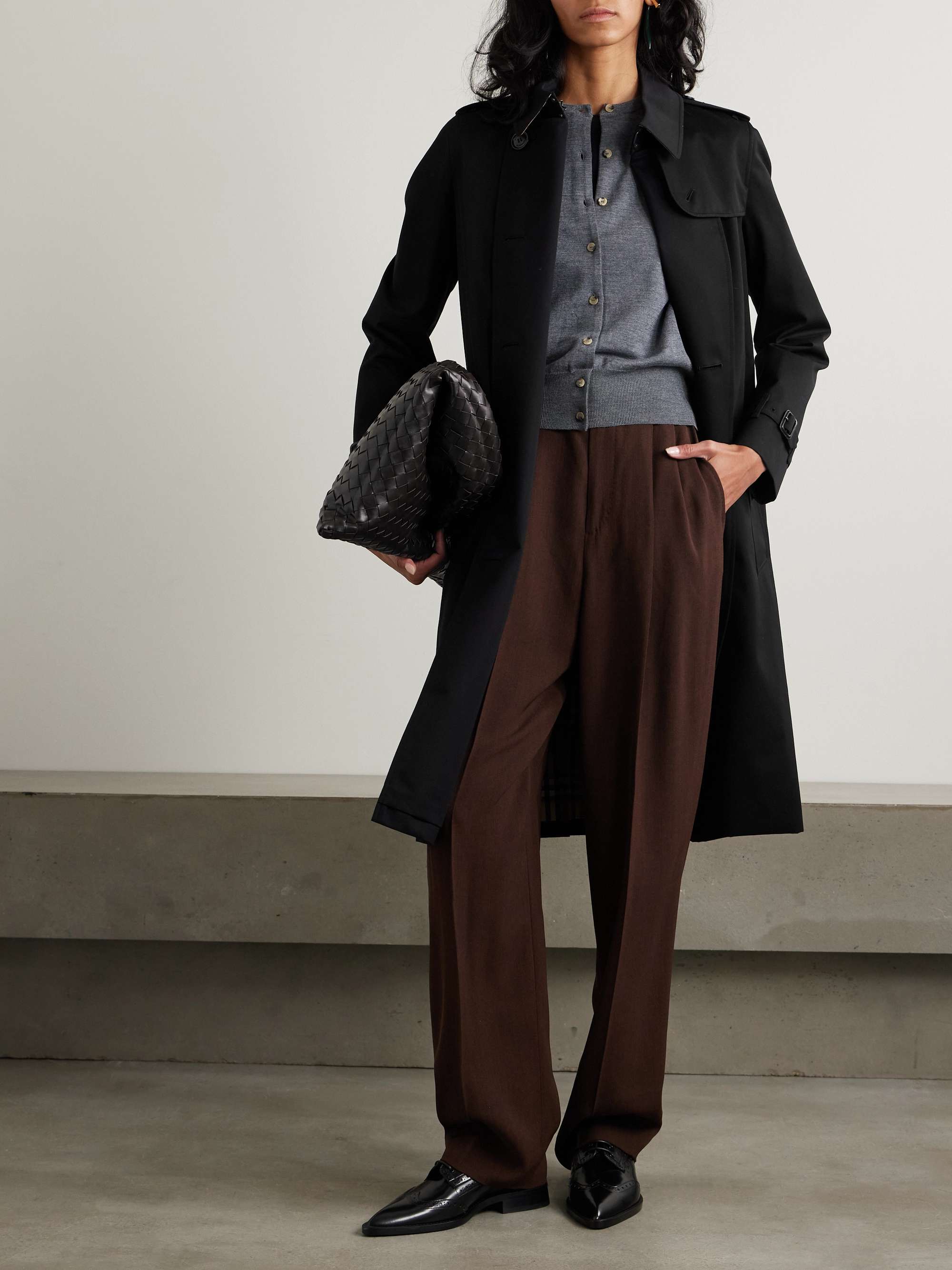Kensington Long Organic Cotton-Gabardine Trench Coat