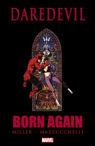 The cover of the collected edition of Daredevil: Born Again.