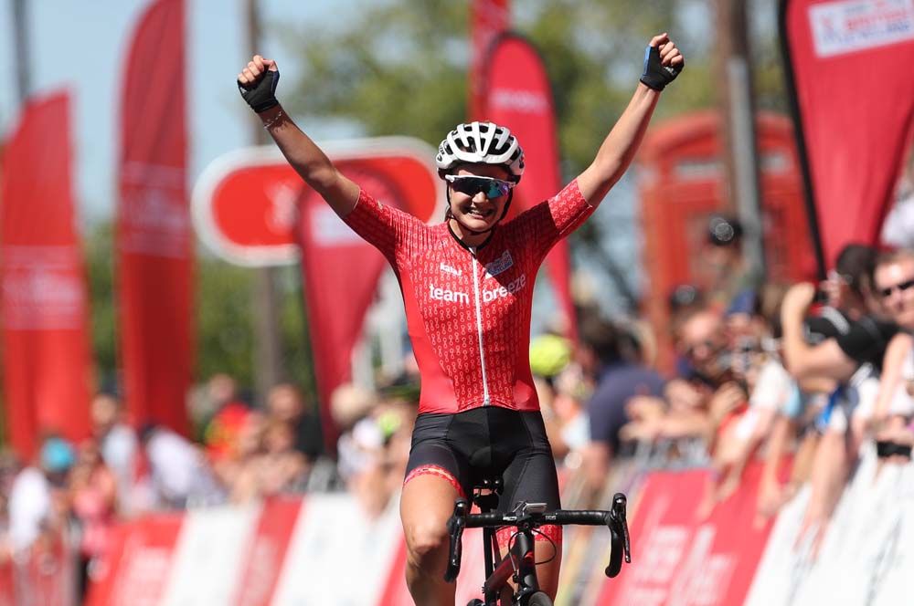 Jess Roberts (Team Breeze) wins the British national road title