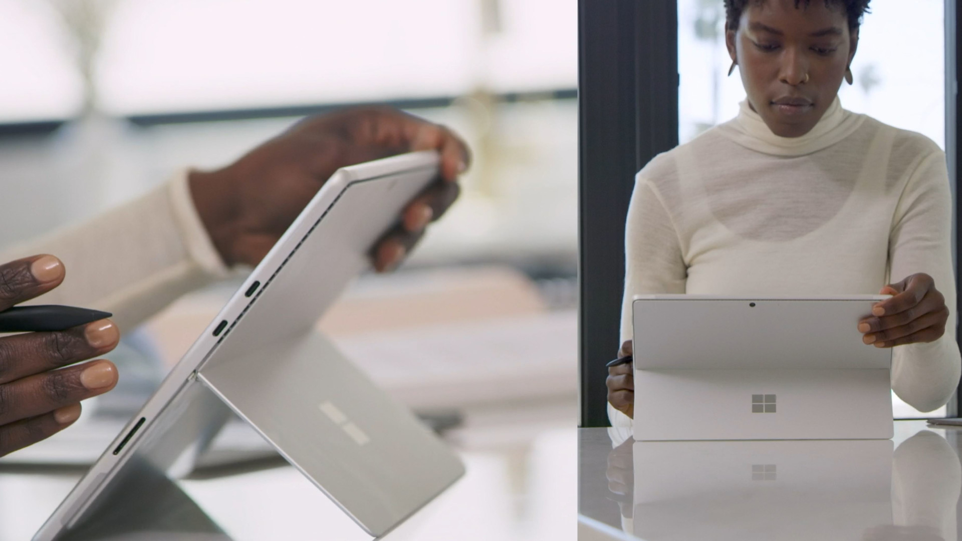 Microsoft Fall 2021 Event shot of the Surface Pro 8