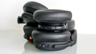Skullcandy Crusher ANC 2 and Anker Soundcore Life Q30 headphones stacked up.