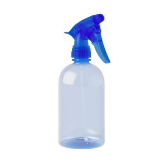 A blue spray bottle