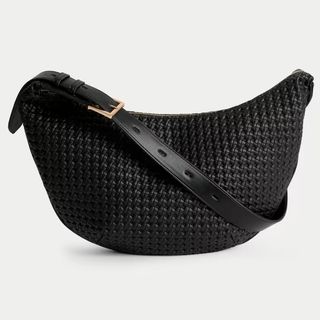 M&S Faux Leather Woven Bag