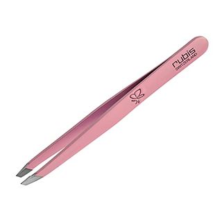 Rubis Classic Butterfly Stainless Steel Slanted Tweezers for Precise Eyebrows and Hair Removal, the Emotional Silhouette Collection, Pink Pastel,rubis Switzerland Swiss Made World Renowned Precision