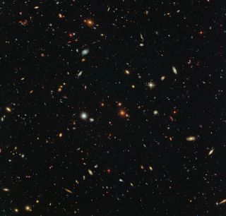 Galaxies as far as the eye can see, at least from Hubble&#039;s perspective. 