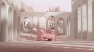 3D artist Andrés Reisinger's Hortensia armchair rendering