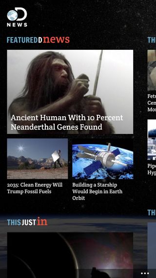 The Discovery News home page
