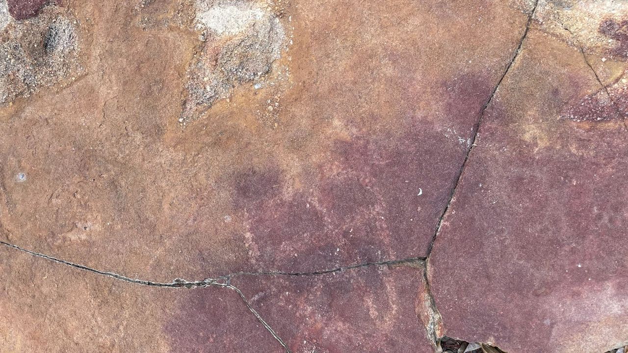 Some petroglyphs at the Serrote do Letreiro ("Signpost Hill") site were made 2 to 4 inches (5 to 10 centimeters) from dinosaur footprints.