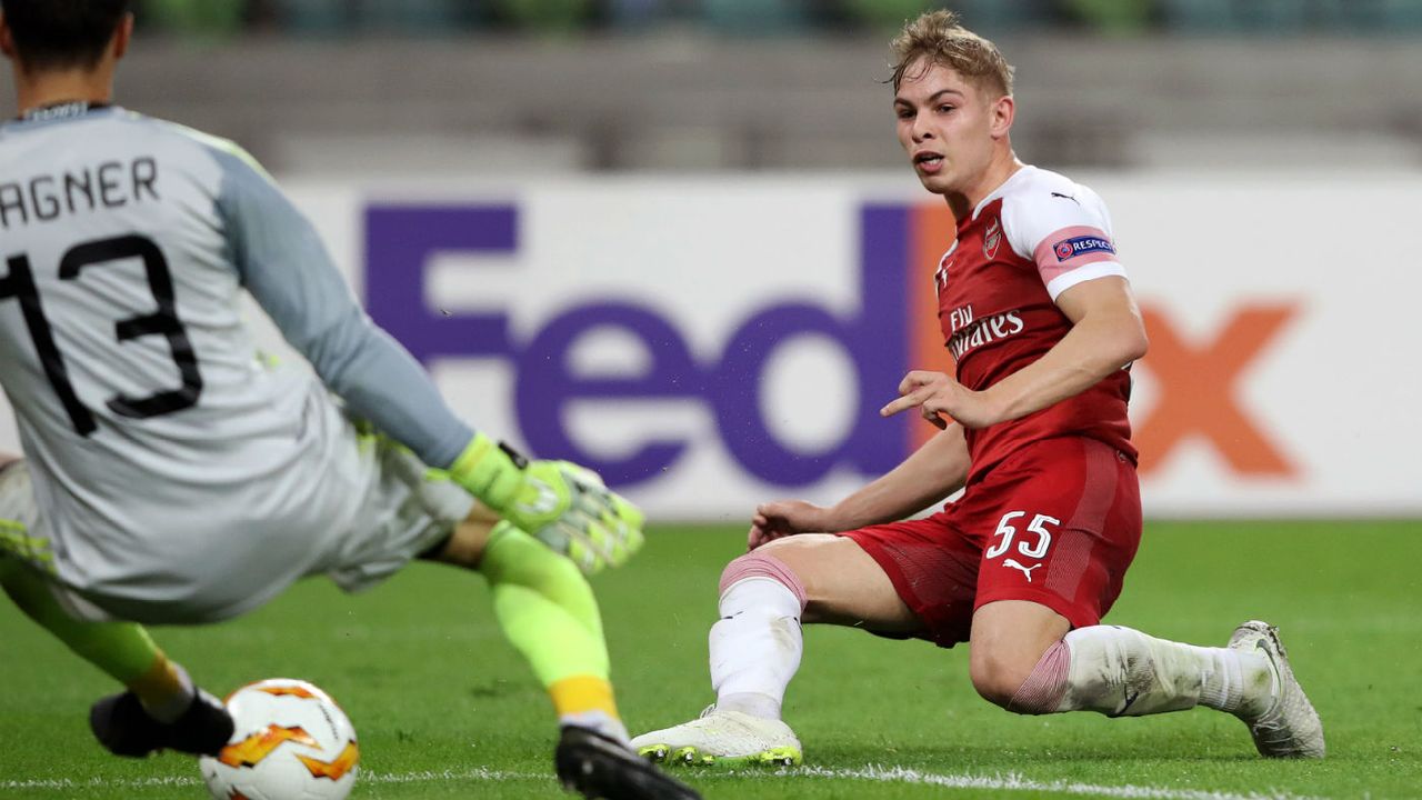 Emile Smith Rowe goal Arsenal Qarabag Europa League