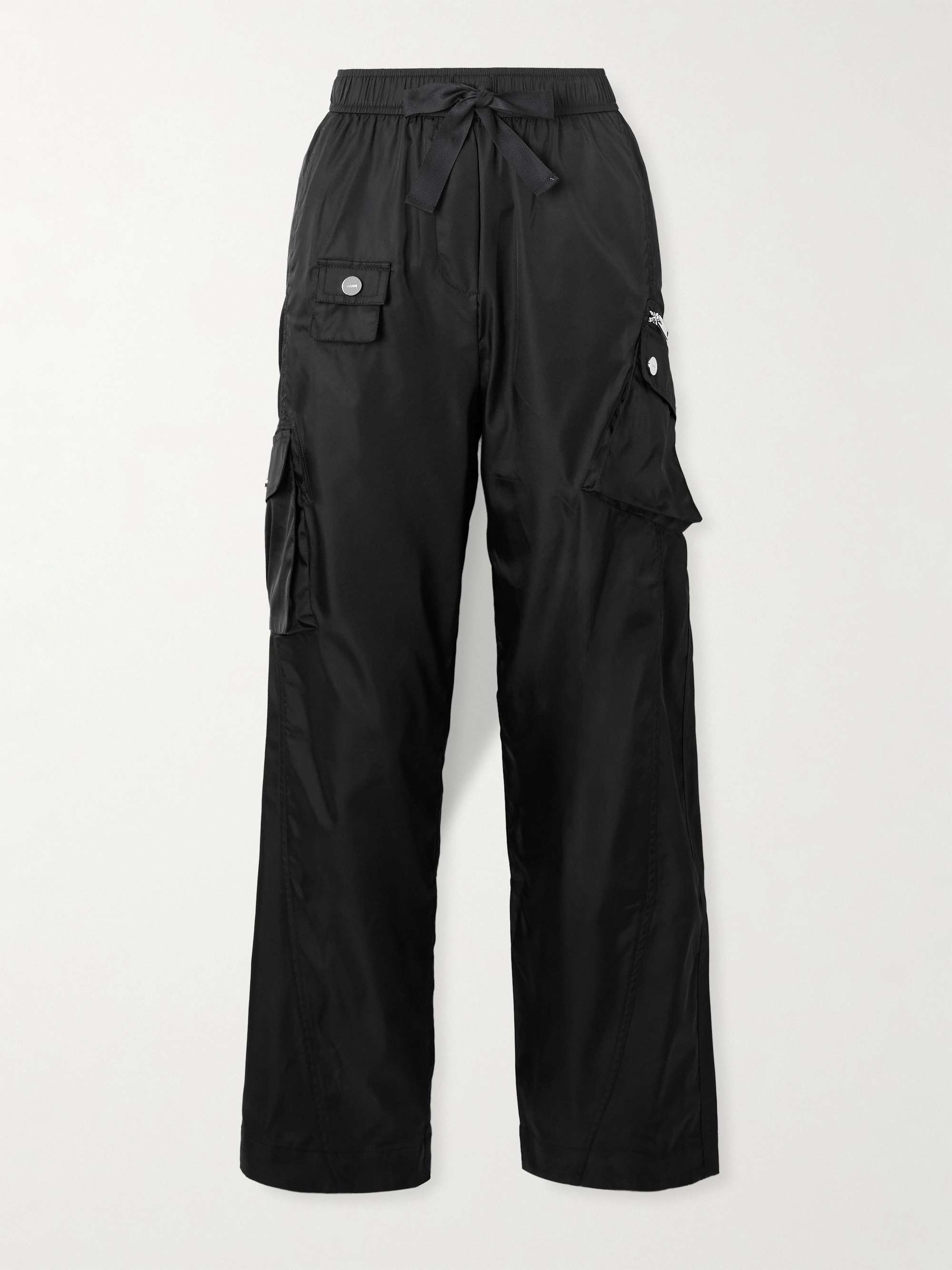 Duchesse-Satin Cargo Pants