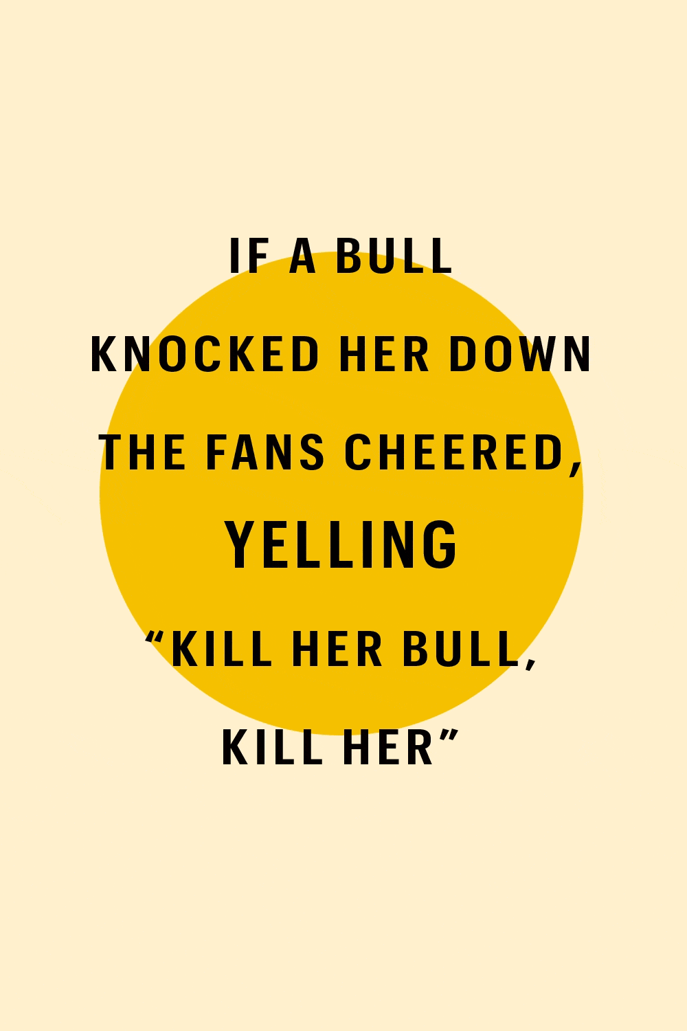 if a bull knocked her down
