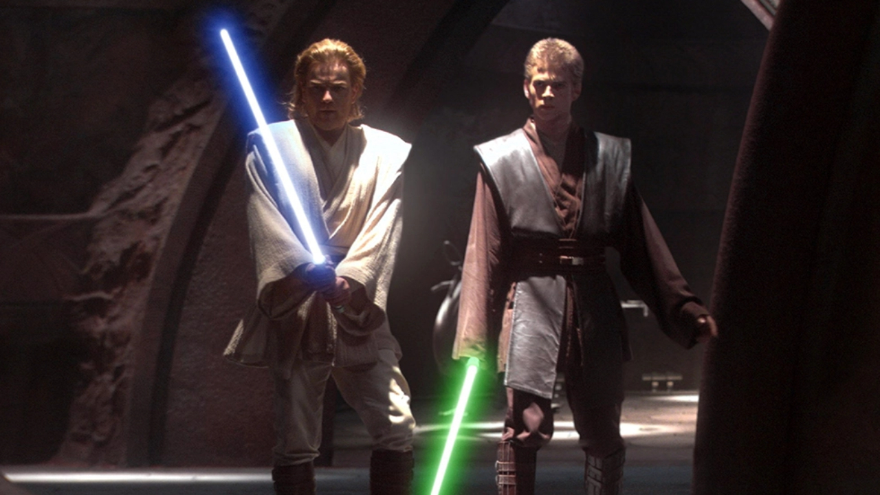 Ewan McGregor and Hayden Christensen in Star Wars: Attack of the Clones