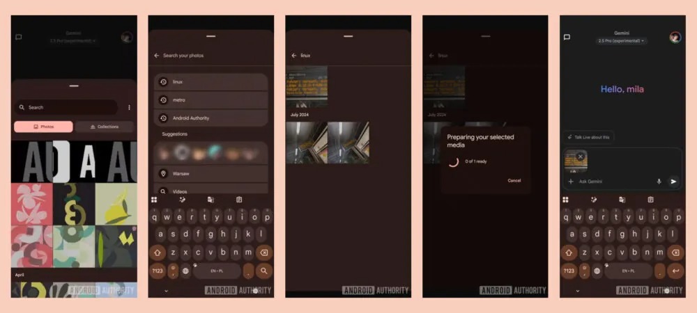 new search bar in Android photo picker