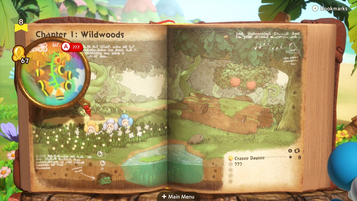 Investigating a new creature in Yoshi and the Mysterious Book