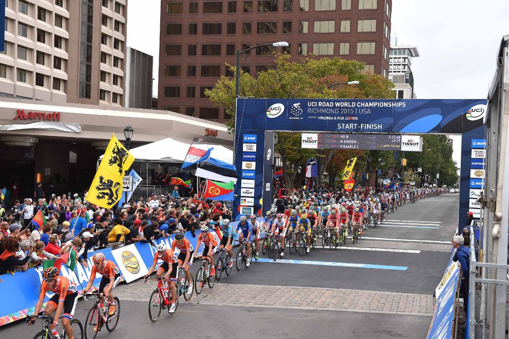 Elite men raced 16 laps around the circuit