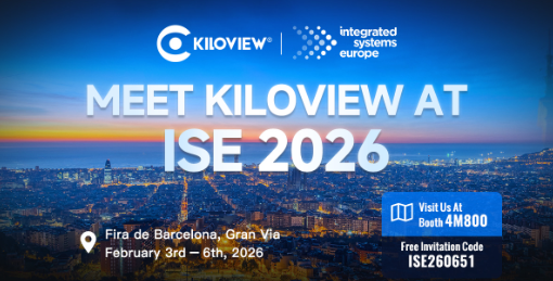 The Kiloview banner for ISE 2026.