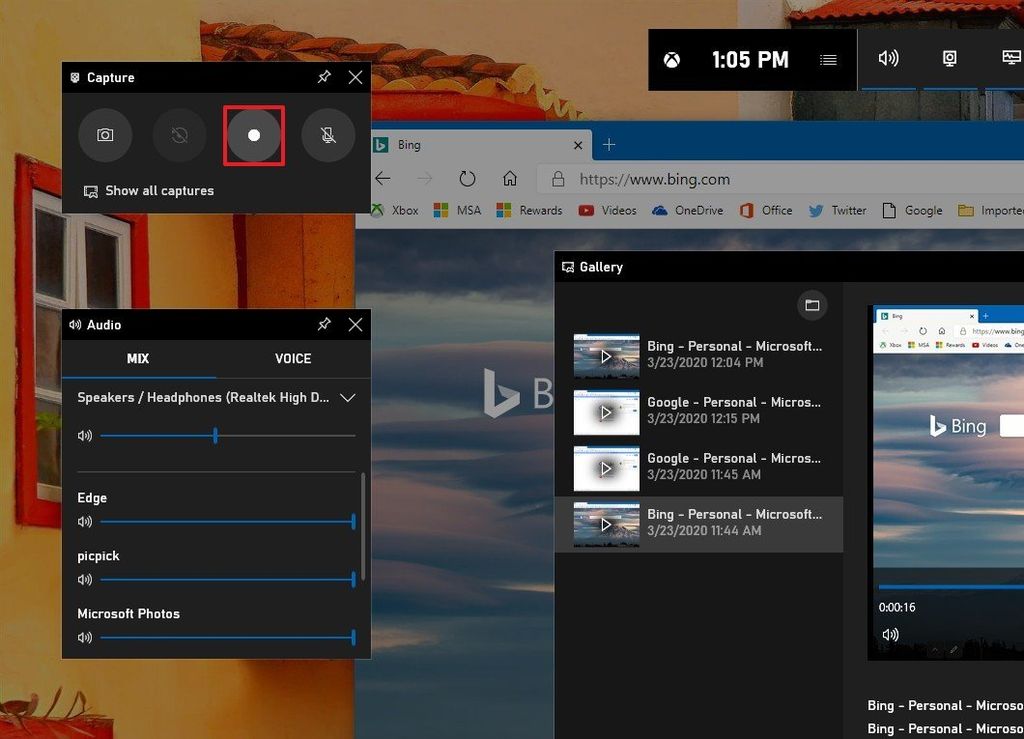 windows 10 enterprise record screen video