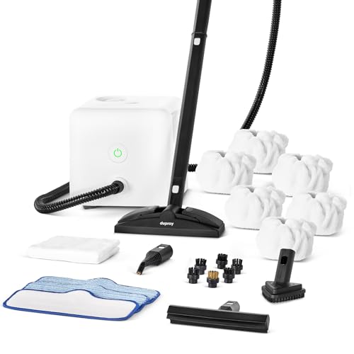 Dupray Neat Steam Cleaner With 22-Piece Accessory Kit &amp;ndash; Versatile, Portable Steamer for Floors, Upholstery, Tiles, and More, Removes 99.9% of Bacteria &amp;amp; Viruses* (incl. X6 Triangle Bonnets)
