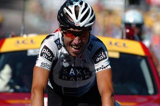 Nicki S&ouml;rensen (Team Saxo Bank) won his first Tour stage, and the second for his team this Tour.