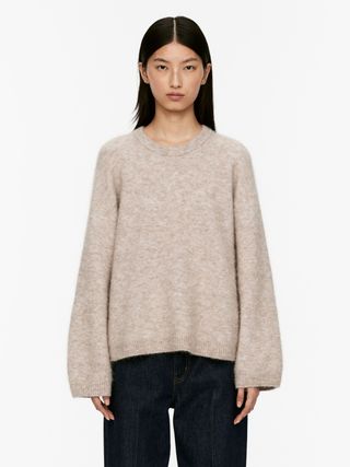 Alpaca-Wool Blend Jumper - Beige - Arket Gb