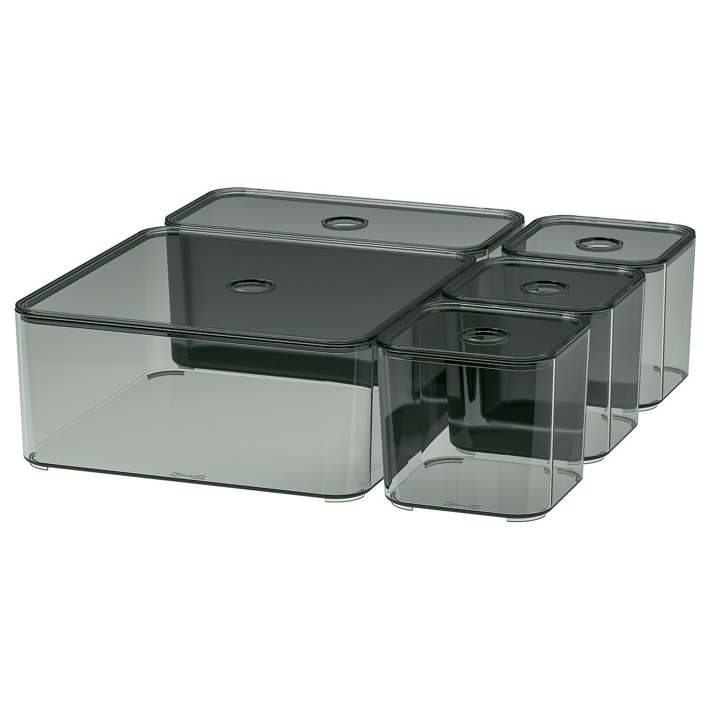 Vissla&amp;Aring;n Box With Lid, Set of 5 - Gray