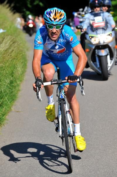 Anthony Charteau (Bbox Bouygues Telecom) rides alone at the front of the race, the last survivor of the day's 3-man break.