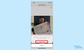 confirming you want to hide photos in ios 16 photos app on iphone