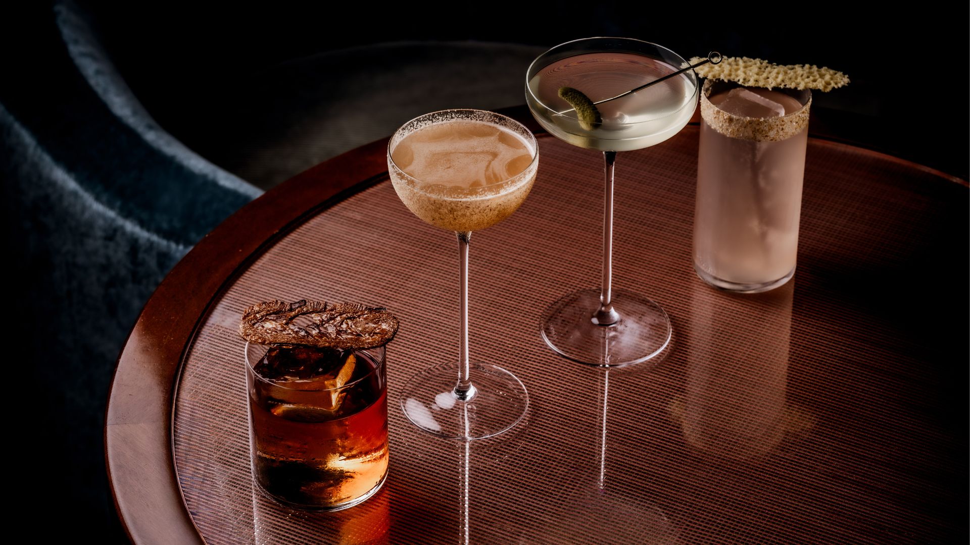 an image of the four cocktails on offer as part of Bar Antoine's 'Savoir Boire' menu