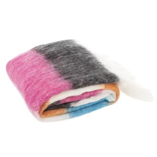 A woollen, and colorful throw