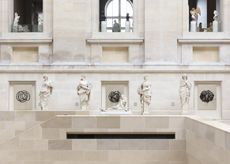 installation view at the Louvre Museum, Paris