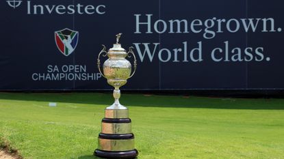 The South African Open trophy before the 2022 tournament