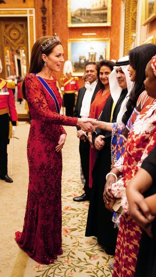 Catherine, Princess of Wales during a Diplomatic Corps reception