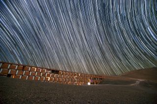 Star Trails Over the Paranal Residencia