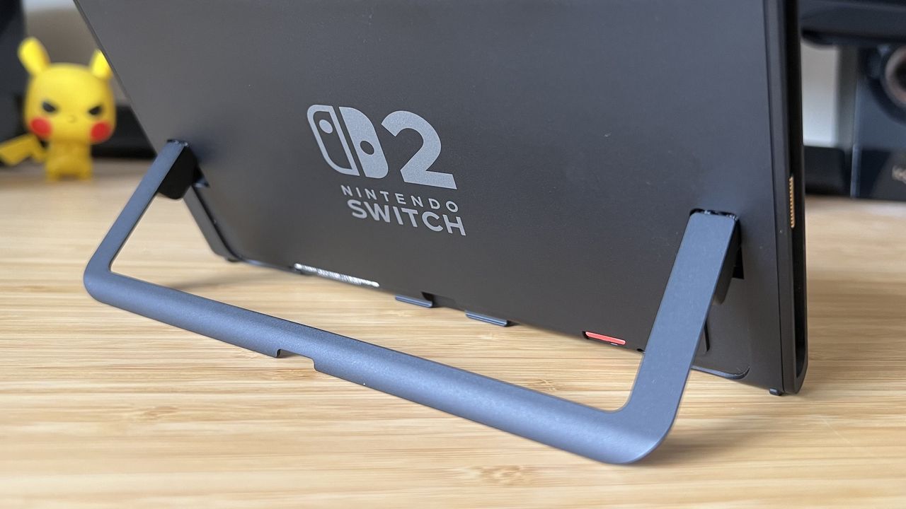 Close up on kickstand of Nintendo Switch 2