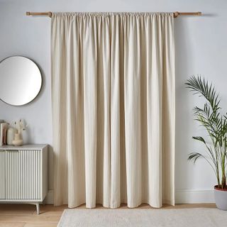 Linford Stripe Unlined Slot Top Curtains