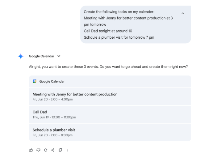 Google Gemini example