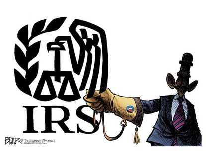 Political cartoon Obama IRS