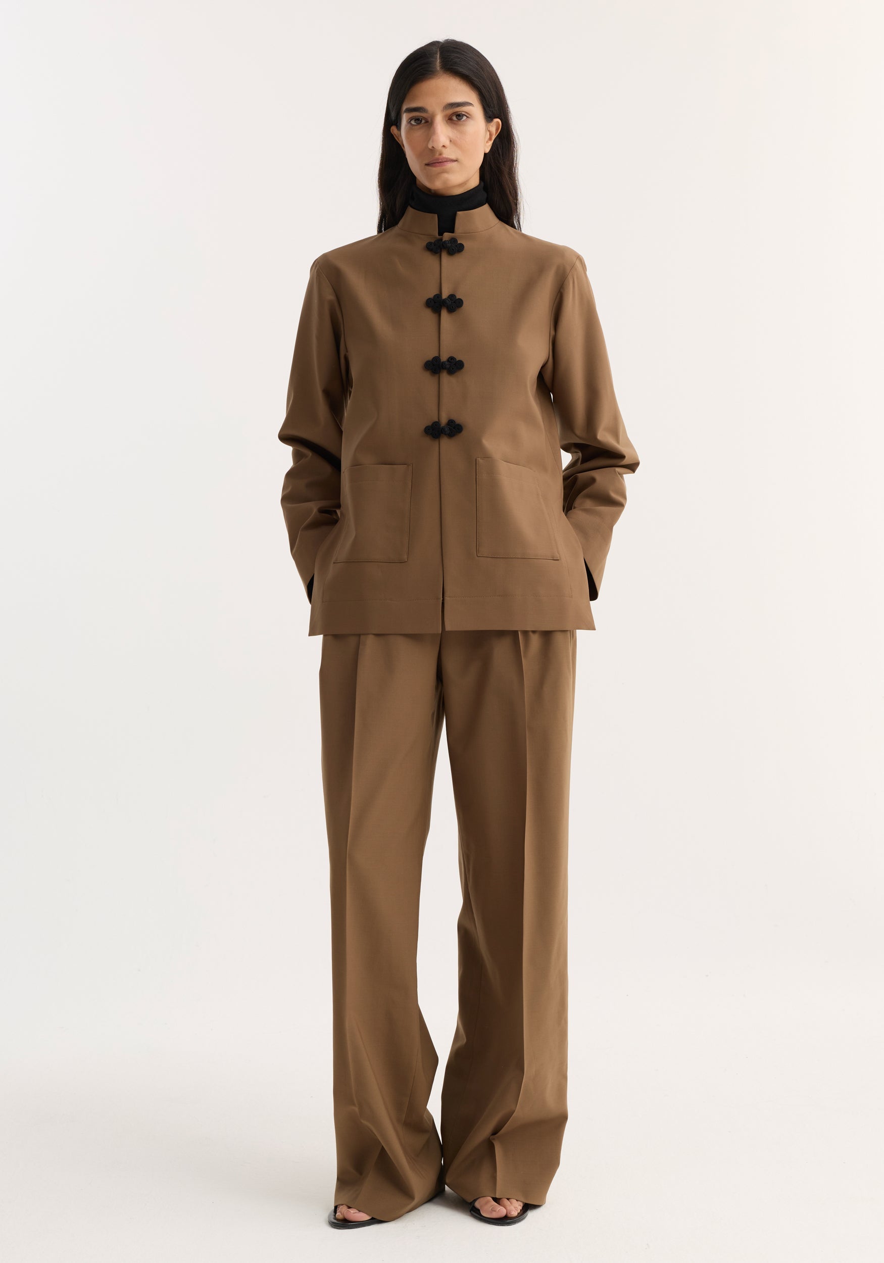 Pankou Closure Jacket | Mocha