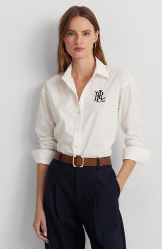 Lauren Ralph Lauren, Relaxed Fit Stretch Cotton Shirt