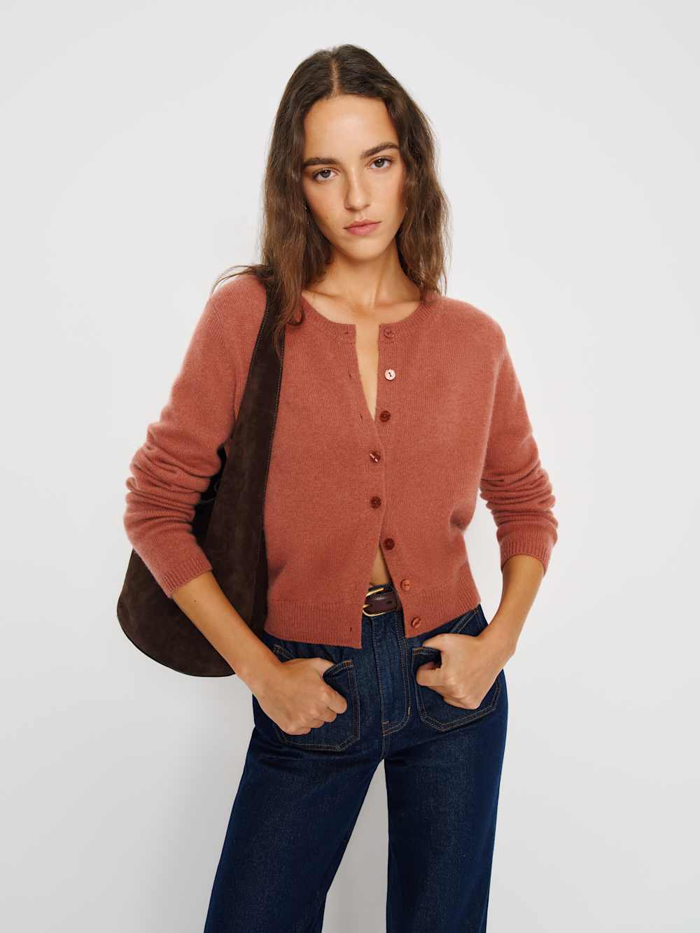 Clara Cashmere Crew Cardigan