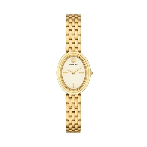 Tory Burch Women's Oval Gold-Tone Stainless Steel Bracelet Watch (model: Tbw6032)