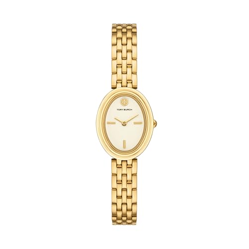 Tory Burch Women's Oval Gold-Tone Stainless Steel Bracelet Watch (model: Tbw6032)