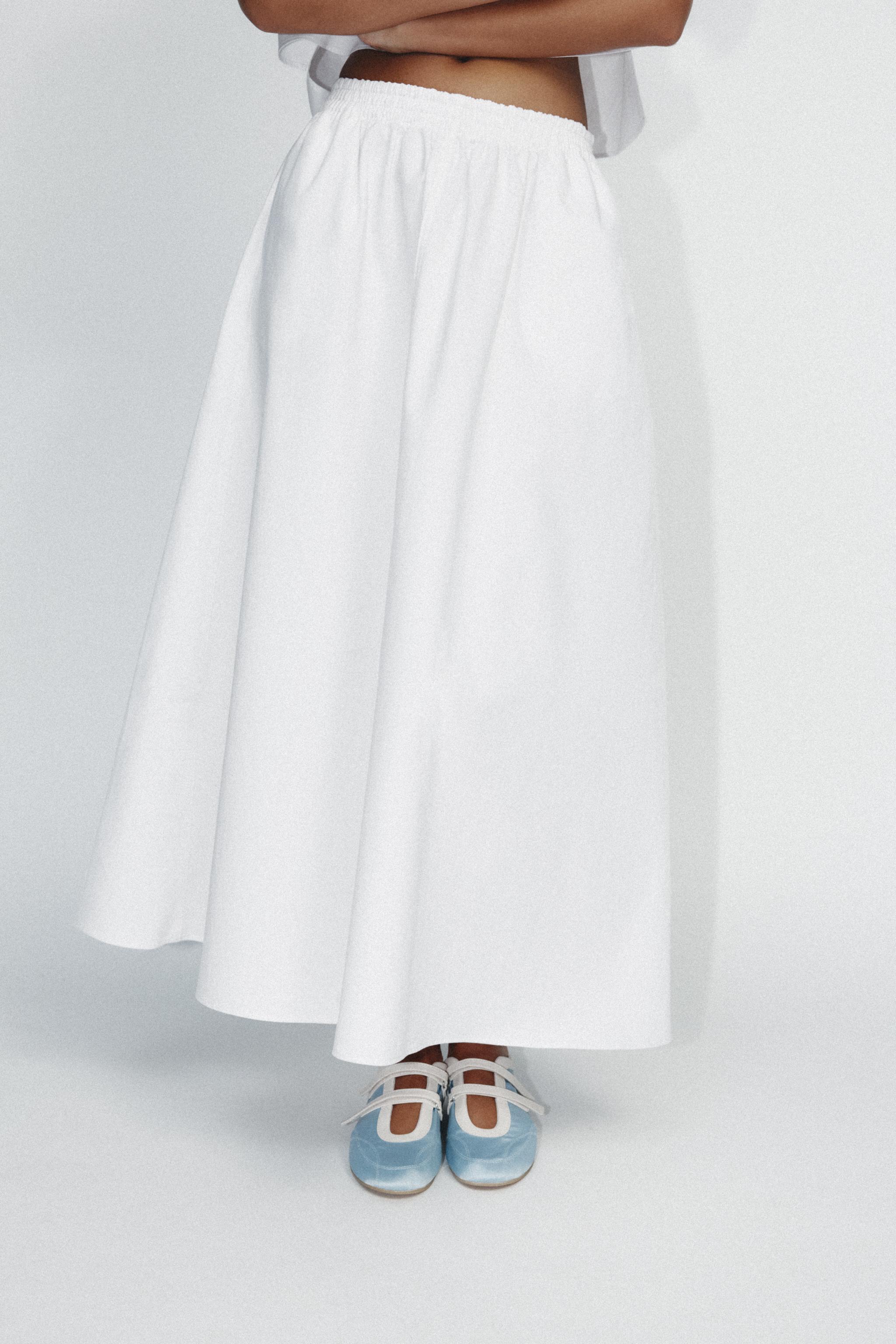Pleated Midi Skirt