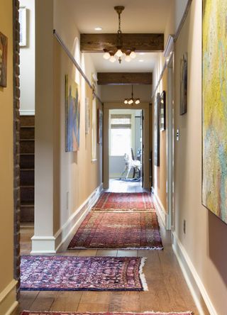 Rugs in a hallway