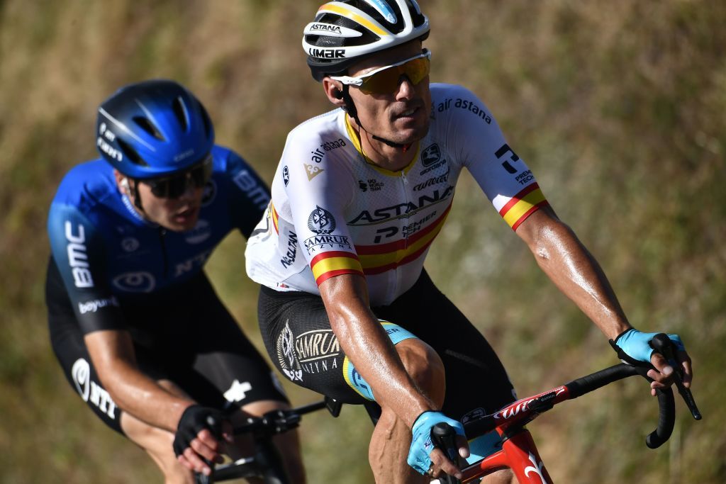 Team Astana rider Spains Luis Leon Sanchez rides during the 12th stage of the 107th edition of the Tour de France cycling race 218 km between Chauvigny and Sarran on September 10 2020 Photo by Marco Bertorello AFP Photo by MARCO BERTORELLOAFP via Getty Images
