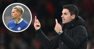 Arsenal manager Mikel Arteta gestures on the touchline during the English Premier League football match between Arsenal and Manchester United at the Emirates Stadium in London on January 22, 2023