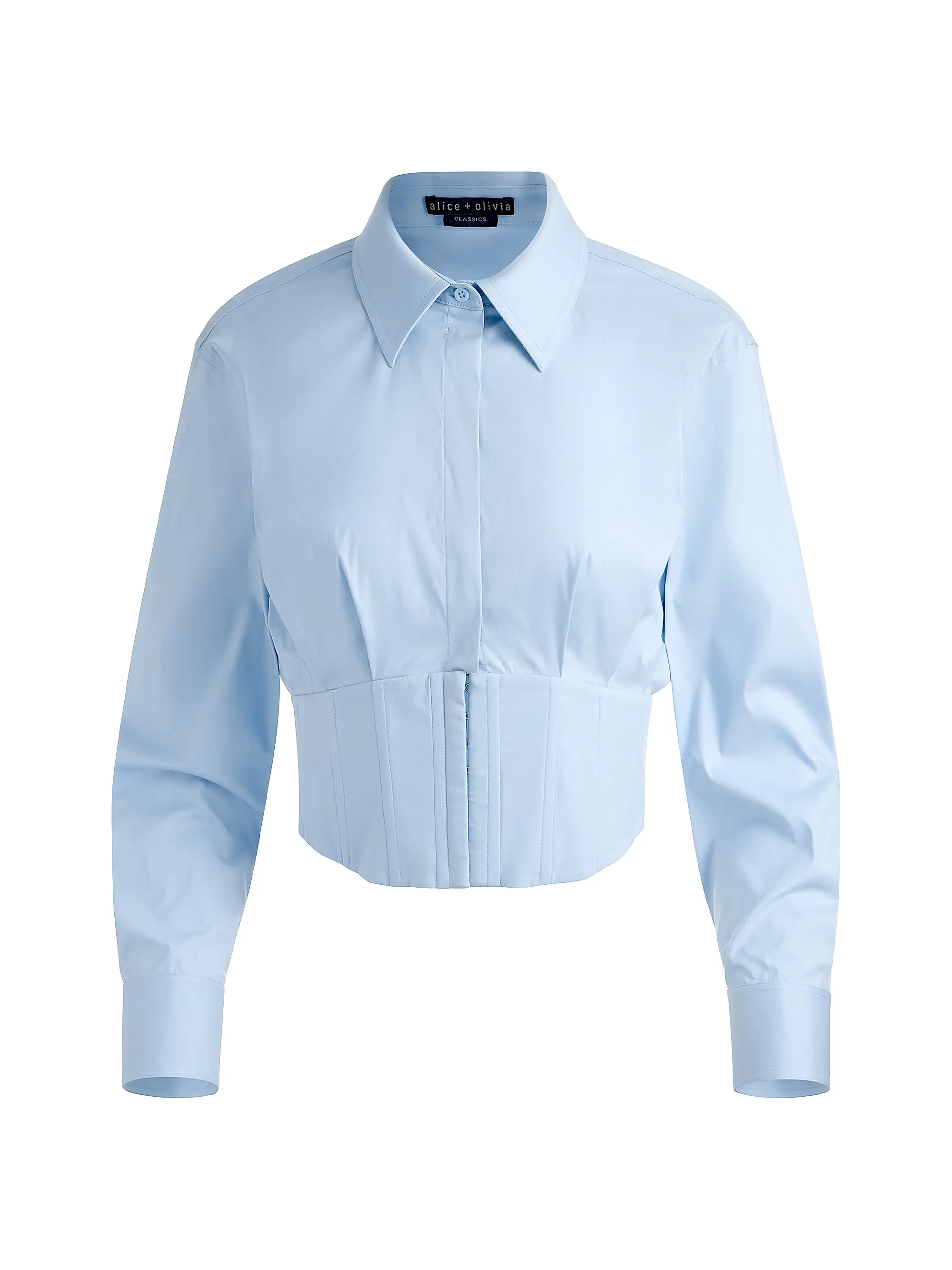 Edie Corset Cotton-Blend Shirt